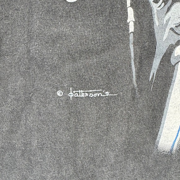 Vintage 1991 Sturgis Biker T-Shirt Hanes Beefy-T Eagle Skulls Single Stitch XL - Picture 3 of 10